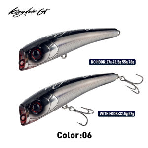 Kingdom | Dòng Mồi Câu Nổi Kingdom Sea Topwater Popper Mồi Giả Cứng Dạng Wobbler Dành Cho Câu Cá Ngừ Đại Dương Cá Mú Nhiều Kích Cỡ 120mm-180mm Trọng Lượng 27g-78g