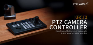 FEELWORLD KBC10 PTZ Camera Controller with Joystick and Keyboard Control LCD Screen PoE Supported for Live Streaming Church Conference