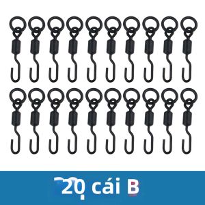 20 Chiếc Xoay Câu Cá Chất Lượng Châu Âu Bằng Đồng Chống Rối Phụ Kiện Câu Cá Đầu Nối Dây Phụ Xoay 360 Độ Dành Cho Câu Cá Chép