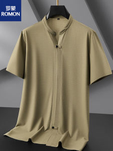 Romon Summer Thin Chinese Style Ice Silk Short Sleeve Shirt: A Guide for Plus Size Men