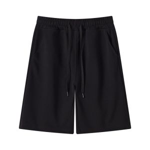 American Style Heavyweight 440G Pure Cotton Sport Shorts Mens Summer Casual Loose Solid Color Basic Trendy Brand Five-Quarter Pants