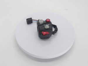 Motorcycle Handle Switch with Passing Light and Hazard Button - Matte Black