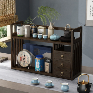 Small Wooden Tea Storage Shelf