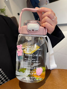 Cốc Nước Thể Thao Dung Tích Lớn Cho Nữ Cốc Nhựa Có Nắp Tay Cầm Cốc Có Van Chui Cốc Có Thanh Đinh Cốc Đựng Nước Cho Người Lớn