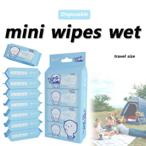 64pcs Disposable Mini Hand Wipes/Portable Travel Size Special Extraction Hand and Mouth Cleaning Wipes Fo Home School Supplies