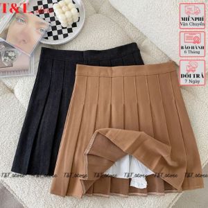 Chân váy ngắn tennis Chân váy xếp ly lưng cao có quần mặc trong phong cách Hàn Quốc vải tuyết mưa siêu xinh T&T_store