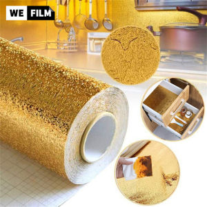 Kitchen Wallpaper Waterproof Oil Proof Aluminum Foil Self Adhesive Kitchen Backsplash film for Kitchen Heat Resistant Wall Sticker