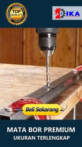 MATA BOR BESI PREMIUM 8MM / 10MM / 12MM KUALITAS BAGUS AWET KUAT TEBAL TWIST DRILL BIT / TEMBOK KAYU