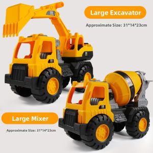 Large Scale Realistic Engineering Vehicle Toys Set Sand Play Tools