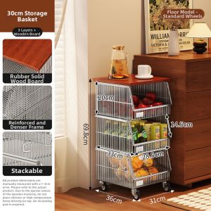 Multifunctional Real Wood Organizer Shelf