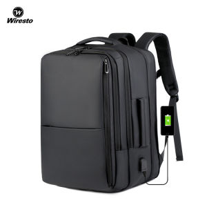 Wiresto Mens Backpack Fashion Business Laptop Backpack Expandable Large Capacity Handbag Travel Backpack Men Women 15.6inch Laptop Backpack Anti-theft Multi-function Backpack