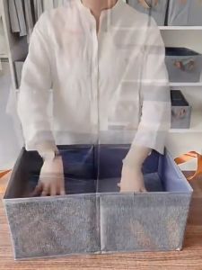 Cationic wardrobe storage box layered clothing finishing washable folding drawer clothes Storage box