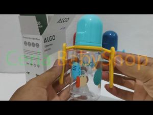 ALGO Botol Susu Bayi 125ml New Print Terazo New Design New Character Bahan PP BPA FREE Milk New Baby Feeding Bottle Untuk Usia Bayi 6 Bulan Ke Atas Botol Minum dan Accessories nya