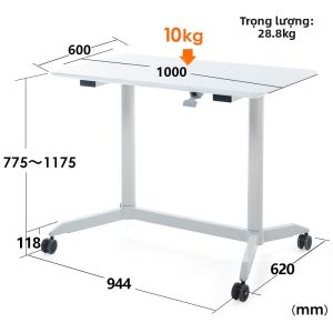 Sanwa Supply | Bàn Làm Việc Di Động Điều Chỉnh Ergonomic