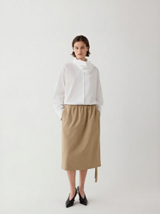 ICICLE | Spring New Wool Silk Mid-Length Skirt