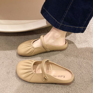 Womens Flat Bottom Slip-On Sandals French Birkenstyle Outdoor Wear Lazy Peoples Shoes Summer New Style Half Slipper