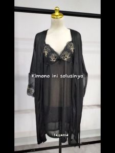 Fazza22.id Set Tricot Jumbo XXL Bordir & Kimono 2in1 Renda Bordir Jumbo LD 110 cm