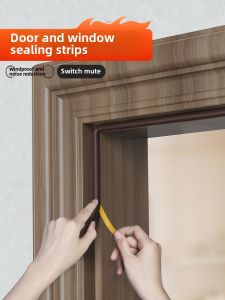 Super Silent Soundproof Door Seal Strip Bedroom Wooden Door Edge Door Frame Dustproof Rubber Strip Collision Prevention