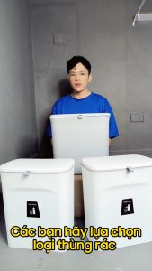 Thùng Rác Treo Tường Thông Minh Bền Chắc 9 - 12L Nắp Trượt Nút Bấm Thùng Rác Treo Cánh Tủ Bếp Dán Trên Tường Cho Phòng Tắm N052