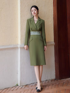 Elegant New Chinese Style Womens Dress Fashionable Lightweight Design Simple High-End Feelings Lady Suit Skirt Long Sleeve