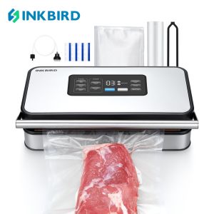 INKBIRD INK-VS04 Food Vacuum Sealer Machine Dual Motor Dual Pump 6 Modes Large Sealing Machine with Dry Moist Liquid Mode Built-in Cutter and Bag Storage