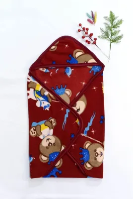 (1pcs) Selimut Bulu Bayi Newborn tebal bagus King Bear 68x66 TERMURAH