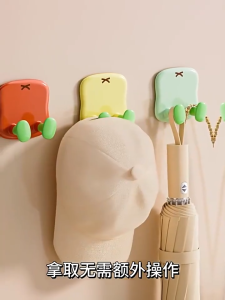 10Pcs Cartoon Plug Storage Hooks - Punch-free Power Plug Socket Holder - Wall Organizer Bracket - Multi-Purpose Fixing Rack - Kitchen Bathroom Wall Adhesive Hanger