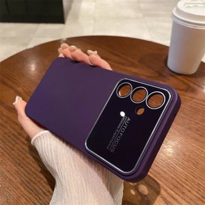 For Samsung Galaxy S24 S23 S22 Ultra S24 S23 S22 Plus Case Luxury Liquid Soft Silicone Large Window Protector Shockproof Phone Cover