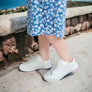 GIGA รองเท้าผ้าใบแฟชั่น รุ่นGW01 สีขาว สีดำผูกเชือกไซส์ 36-41