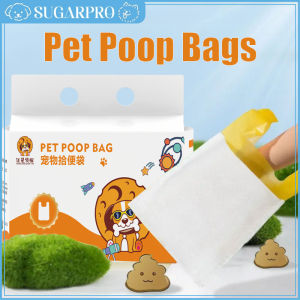 50pcs Dog Poop Garbage Dispenser Thickening Unscented Pet Garbage Bags Double-layer Portable Dog Poop Bags