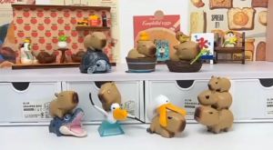Capybara Blind Box Buddha Series Office Desktop Decoration Creative Figurine Kids Birthday Cake Topper