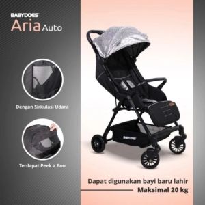 Baby Stroller Babydoes 3602 Aria Autofold / Kereta Dorong Bayi Lipatan Otomatis