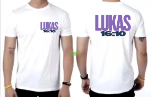 KAOS ATASAN PRIA LUKAS 16:10 PREMIUM WANITA DTF BERKUALITAS