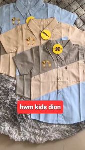 hem kids 308 kombinaasi/kemeja anak laki laki usia 3-12 thn PRINTING DTF/COD