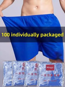 Disposable Non-Woven Mens Underwear for Beauty Salons Bath Centers Traveling Sauna Sweat Bath Special Use Shorts