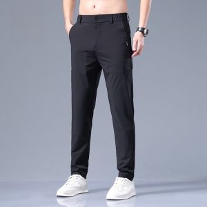 ROMON | Ice Silk Summer Lightweight Loose Straight Casual Pants