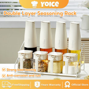Yoice Seasoning Rack Organizer 2 Layer Kitchen Shelf Rack Seasoning Rack Display Cabinet Iron Iron Kitchen Spice Rack Condiments Storage Organizer