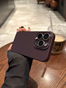 AO.HU | Shockproof Red Matting Hard Shell Case for iPhone
