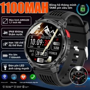 Đồng Hồ Thông Minh Thể Thao Nam Mới 2026 Pin Lớn 1100mAh GPS La Bàn Chống Nước Màn Hình AMOLED HD Gọi Bluetooth Theo Dõi Sức Khỏe