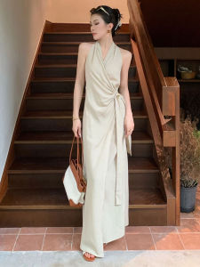 SUSIEYUAN | French Elegance Halter High-Quality Waist Slimming Dress