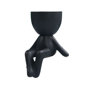 Decorative Succulent Planter Pot With Drainage Hole Handmade Ceramic Flower Pot Vase Statue Ornament For Indoor Outdoor