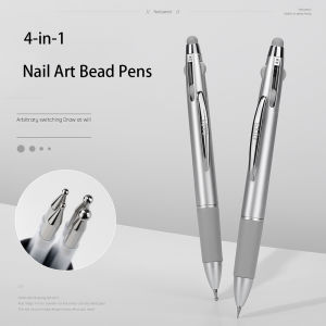 1Pcs 4-in-1 Nail Dotting Pen Tool Multifunctional 4 Interchangeable Tips for Precise Nail Art Designs Professional Salon DIY