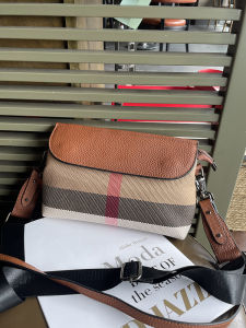 Trendy Plaid Crossbody Bag Womens Casual High-Quality Elegant Summer Mini Bag Fashionable Magnetic Clasp Canvas Shoulder Bag