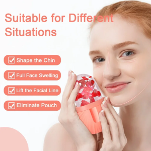 Silicone Face Ice Cube Mold for Beauty And Skin Care - Easy to Use Facial Roller Ice Cubes for Cooling And Soothing