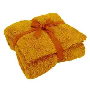 Knitted Jacquard Half Fleece Throw