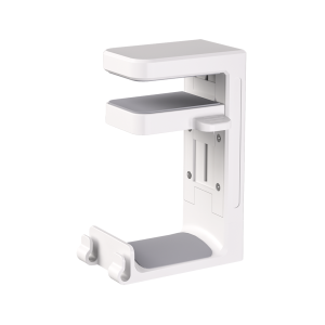 ที่วางหูฟังและคอนโทรลเลอร์สำหรับเล่นเกมบนพีซี 2-in-1 แบบปรับได้ พร้อมที่หนีบปรับระดับได้ อุปกรณ์เสริมสำหรับเล่นเกมบนพีซี ที่วางหูฟังและคอนโทรลเลอร์