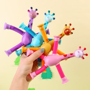 1PC Childrens Suction Cup Telescopic Giraffe Can Be Deformed Into Various Shapes Sensory Playing Early Educational Novelty Gift