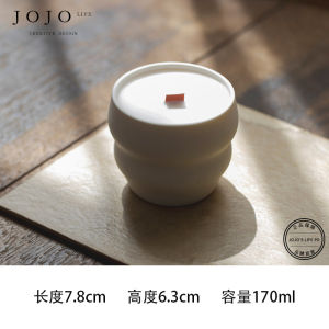 Simple Modern Ceramic Candle Empty Cup Home Indoor Candlestick Wax Container Block Candle Holder from Mainland China