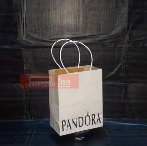 Paper bag Pandora small putih 25 x 20 x 10 cm