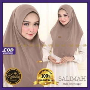 Kerudung Bergo Instan Salimah Hijab Simple Jersey Super Hijab Kekinian by Kartika Hijab
